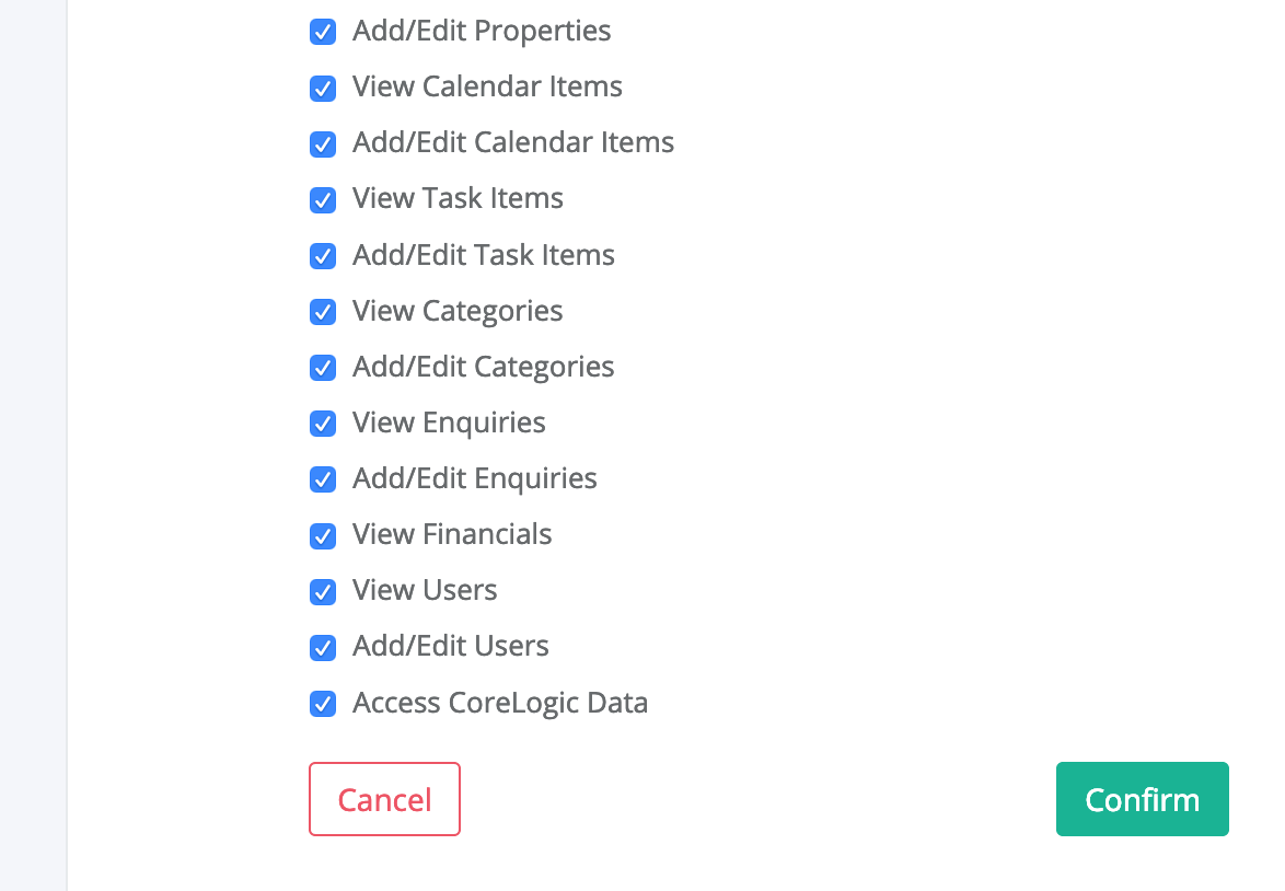 VaultRE Office Integrations Menu
