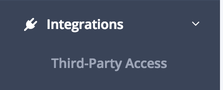 VaultRE Office Integrations Menu